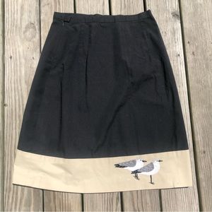Amazing vintage 60’s beach cottage sandpiper appliqué skirt
